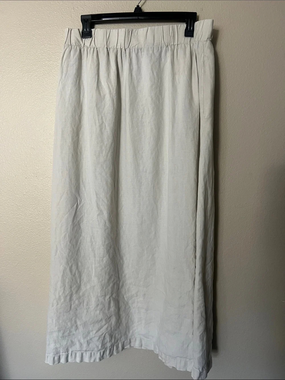 Sold sold sold Quince Sand European Linen Side Slit Maxi Skirt sand large